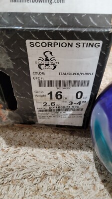 Hammer Scorpion Sting Bowling Ball 1st Quality | 16 Pounds | 3-4