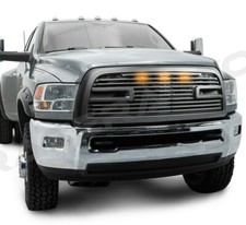 Big Horn 2+LED Matte Black Replacement Grille+Shell for 10-18 Dodge RAM 2500+HD