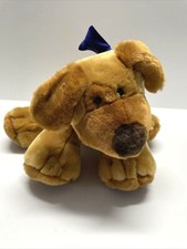 ANIMAL ALLEY Puppy DOG Stuffed Plush Bean Bag TOYS R US Silky Soft w Scarf 9"