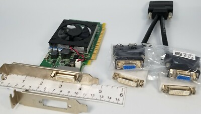 Lenovo Nvidia 605 1GB Dual VGA DVI Monitors Windows 10 PCIe SFF ATX Video Card