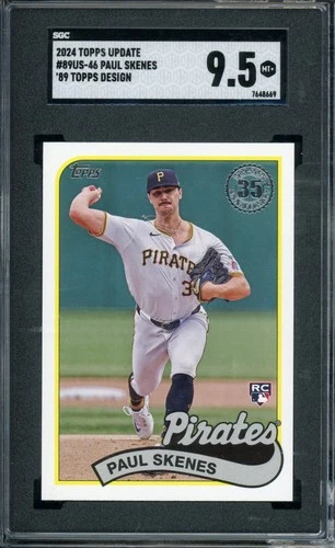 2024 Topps Update Paul Skenes 1989 Rookie Card RC #89US-46 SGC 9.5