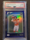 Bo Nix 2024 Panini Donruss Optic - Rated Rookie Blue Prizm /199 PSA 8 (RC)