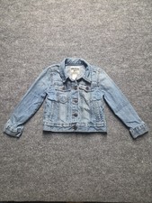 OshKosh Jacket Boys Sz 4 Blue Denim Trucker Button Collared Outerwear Jacket