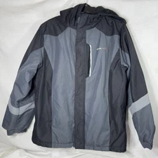 SWISS TECH Zip Up Black Gray Jacket Coat Boys Youth Size 18 XXL
