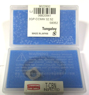 TUNGALOY CBN Wendeplatte zum Drehen 2QP CCMW 09T308 BX330 2-seitig Neu H60571
