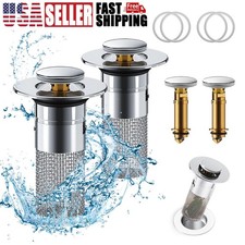 1/2PCS Pop-up Sink Drain Filter Bathroom Sink Hair Stopper Universal Drain Plug