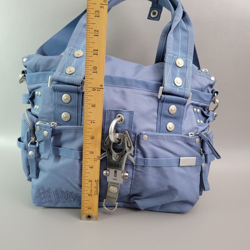 Nuova borsa George Gina & Lucy 6ix vintage borsa GGL borsa Y2k rara blu - Foto 8 di 15
