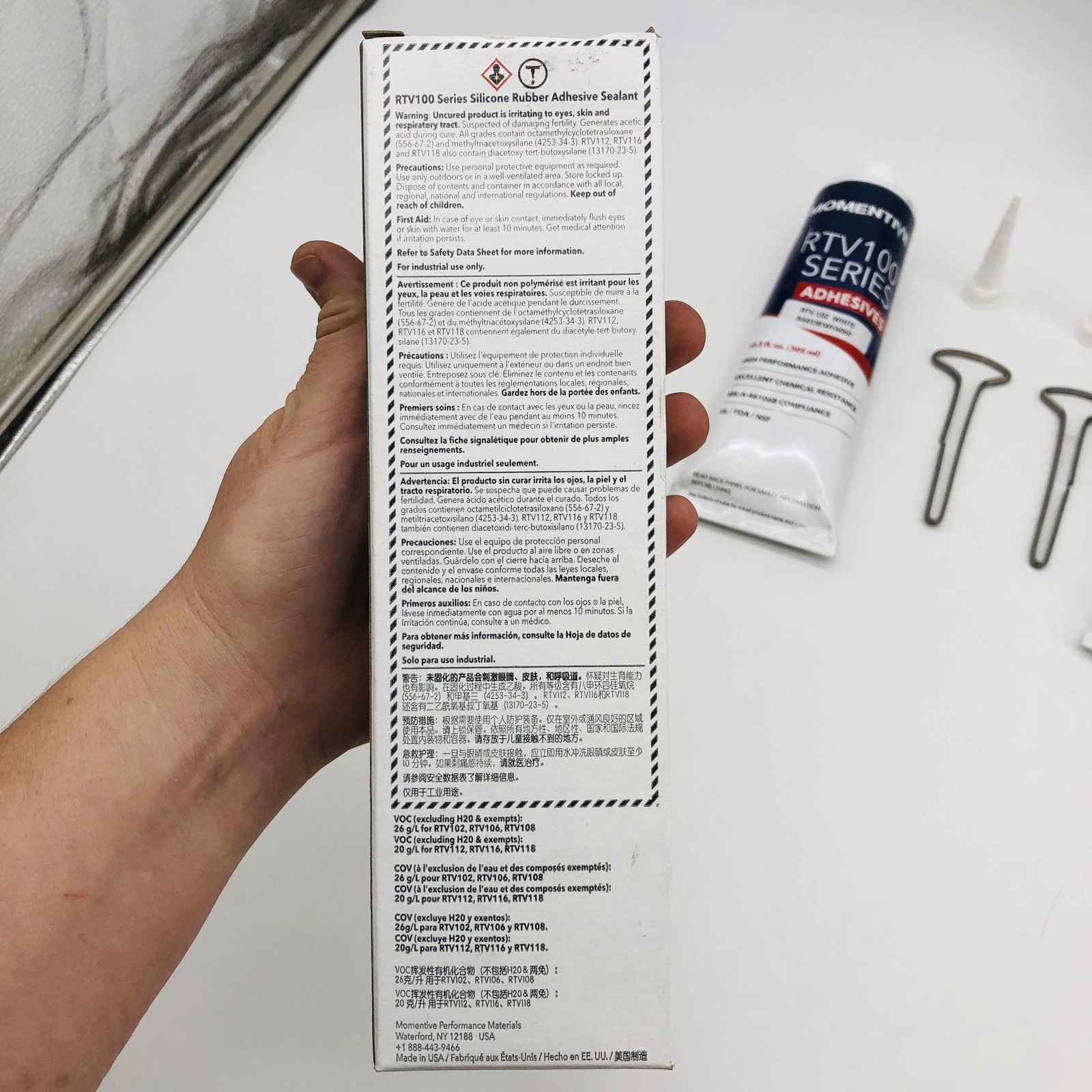 2x Momentive RTV 100 Series Silicon Rubber Adhesive Sealant RTV 102 WH 10.30oz