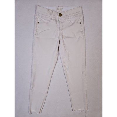Jolt Jeans Woman's Size 1/25W Straight Leg Ivory Denim Pants