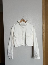 Aritzia TNA Cropped Workwear Jacket Medium Cream