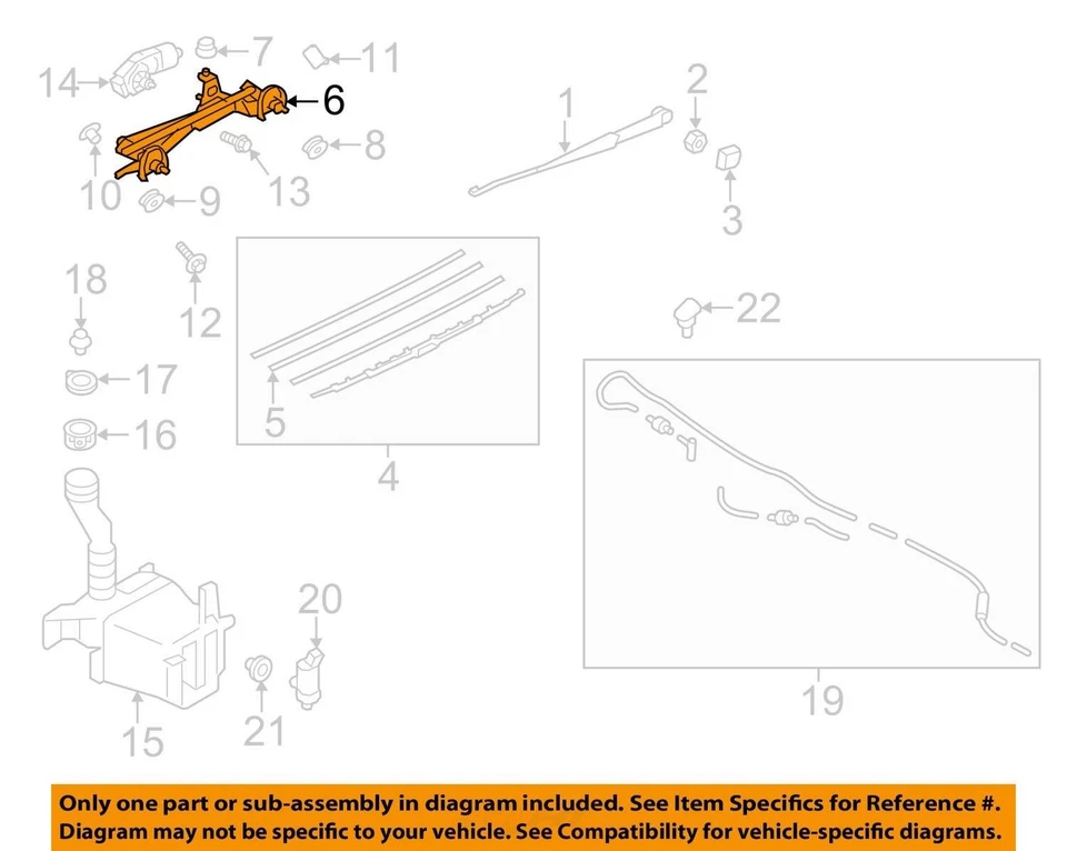 2016 斯巴鲁 WRX 挡风玻璃雨刮器原始设备制造商 72K 英里 - LKQ391809220 — 第 4/4 张图片