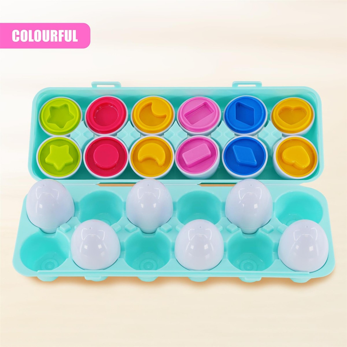 12 Pcs Matching Eggs Set Educational Puzzle Toy Color & Shape