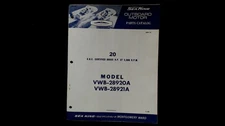 Wards Sea King Outboard Motor Parts Catalog VWB-28920A VWB-28921A 1968