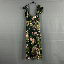 Reformation Dress 6 Twilight Floral Midi Green Romantic Sundress Boho Summer Chi