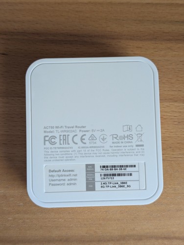 TP-Link TL-WR902AC AC750 Wi-Fi Travel Router - Bild 3 von 3