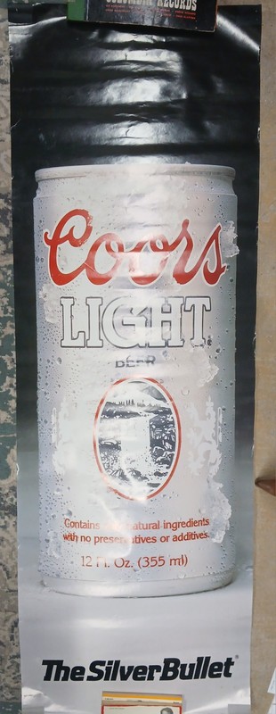 Coors Light Beer The Silver Bullet Can Door Size Poster