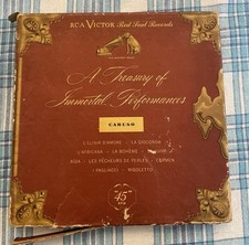 ENRICO CARUSO / RCA VICTOR 5X45 RPM BOX SET / IMMORTAL PERFORMANCES / RED VINYL