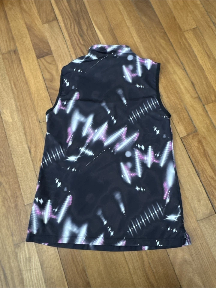 Tenis de golf Sofibella monocromo sin mangas 1/4 cremallera para mujer Foto 4 de 4