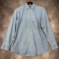 Vintage Looney Tunes Shirt Mens M/L  Denim Warner Bros Embroidered 90s