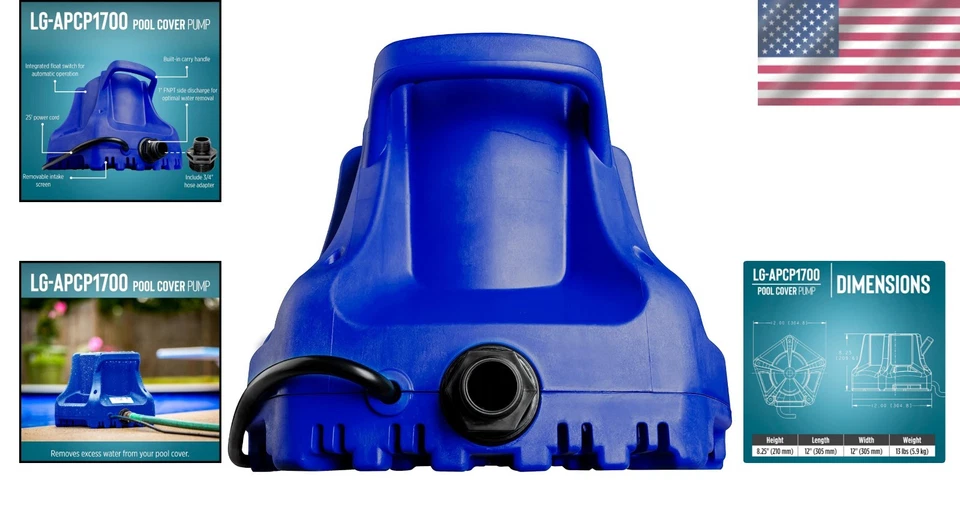 Submersible Swimming Pool Cover Pump, 25-Ft. Cord - Image 2 of 4