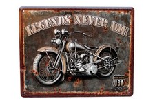 Nostalgie Blechschild Motorrad Wanddeko Wandbild Legends Retro