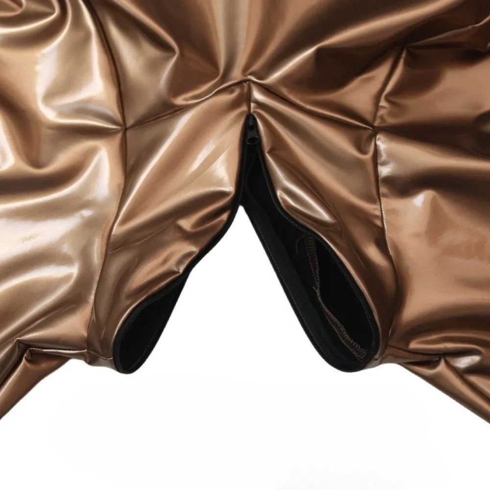 Men Zipper U Pouch Shiny PU PVC  Full‑body Bodysuit Jumpsuit Leotard image 7