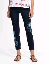 JOHNNY WAS Edwin Pull On Cropped Skinny Jean NWT Large