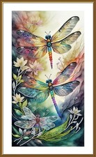 DIY Bead embroidery kit "Charivnytsia" Dragonflies Craft Art Unique Gift