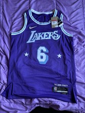 Nike LeBron James Los Angeles Lakers Purple City Edition Jersey Size Large NWT
