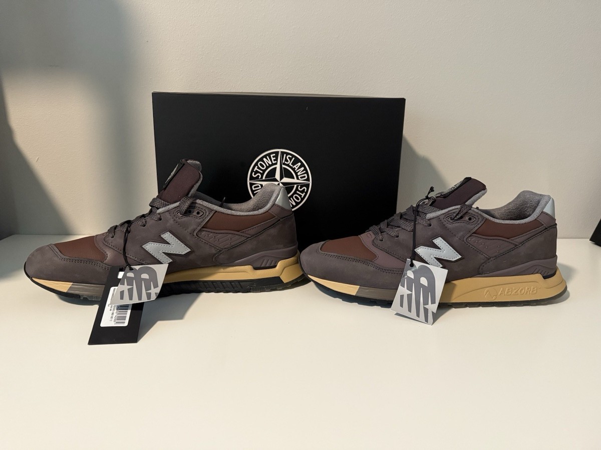 New Balance 998 MiUSA Stone Island Raso Gommato - U998PR Shoes 12