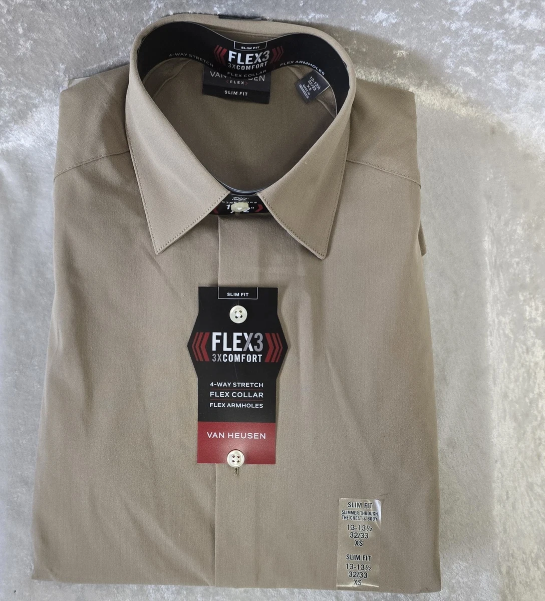 Van Heusen Slim Fit Solid Dress Shirts for Men for sale | eBay