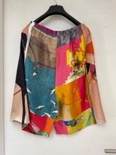 95%-100% Mulberry Silk Multicoloured Beach Shorts-Silk Shorts