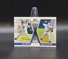 2011 Topps GREG MADDUX / JEREMY HELLICKSON Diamond Duos Insert DD-MH Cubs