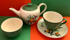 Vintage c1950’s Retro J & G Meakin Tea Set For One Passion Fruit Series 🍊🧡💚🍊