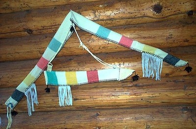 PRIMITIVE ARCHER, WOOL LONG BOW CASE  73'', ARROW QUIVER 27''