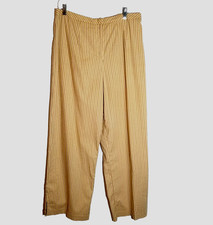 Norton McNaughton Wide Leg Pants Women's Size 16 Pinstripe Stretch Cotton