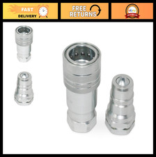 1 Agricultural Hydraulic Quick Connect Coupler Set, ISO 5675, 1 NPT Thread, Pi