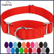 Adjustable Martingale Dog Collar Heavy Duty Nylon Safety Training Design