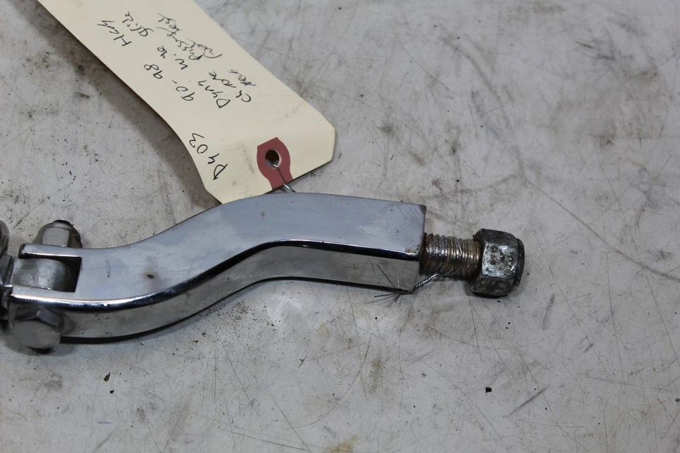 90-98 Harley Dyna Wide Glide Chrome Passenger Left Rear Foot Peg Mount Rest - Image 4 of 4
