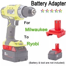 Battery Adapter For Milwaukee 18V Li-ion Battery to for Ryobi 18V Power Tool NEW