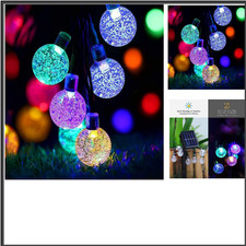 Solar Lichterkette 12M 66 Kristall Garten Hochzeit