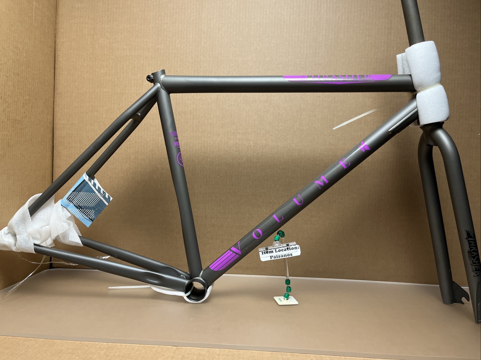 NOS 2010 VOLUME V1 FGFS Raw Cutter 700c w ForkBicycle Frame Freestyle Fixed Gear