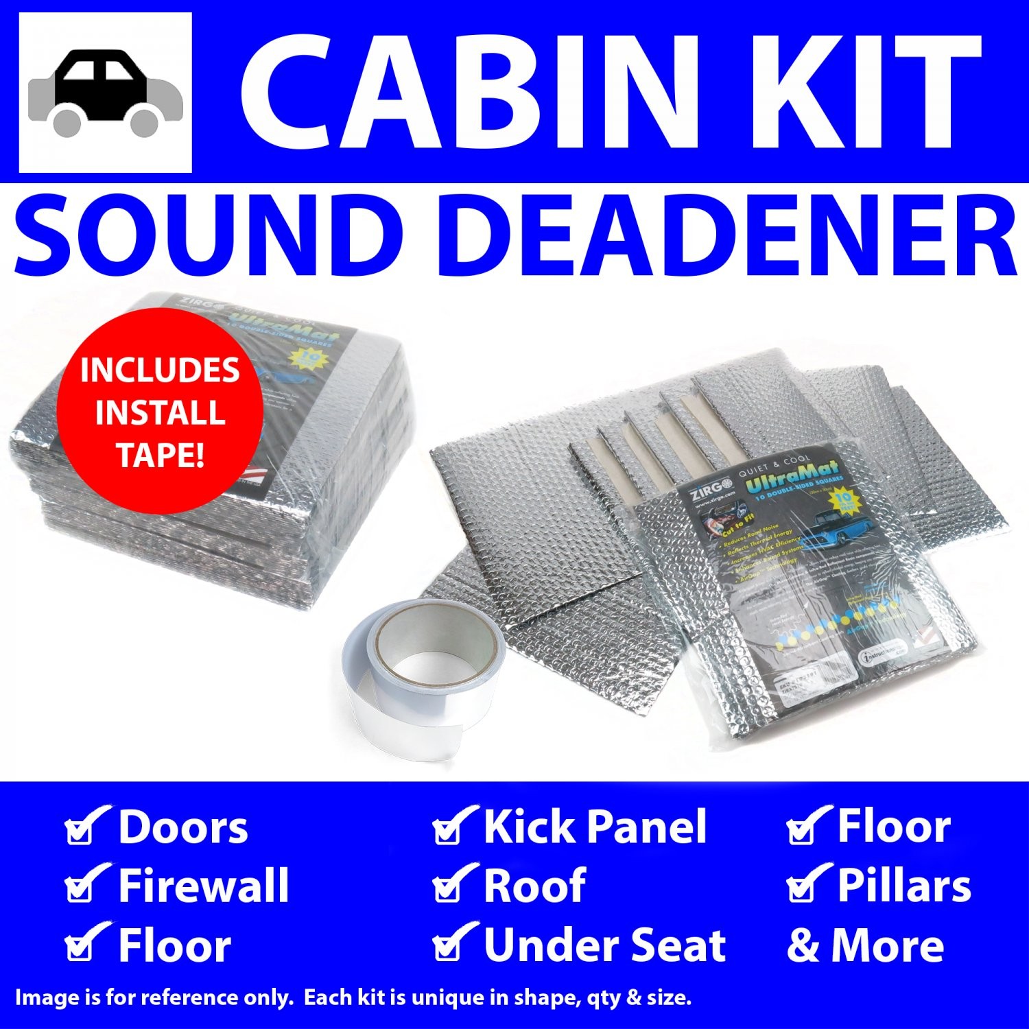 Heat & Sound Barrier 1949-1954 Chevy Bel Air Cabin Pro Kit Seam Tape 