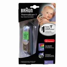 Braun ThermoScan 7 Digital Ear Thermometer for Adults, Babies & Infants, Age-Adj