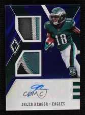 2020 Phoenix RPS Rookie Dual Jersey Prime Blue 2/25 Jalen Reagor Auto 0d44