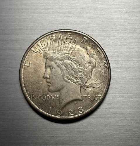 1923 S $1 Peace Dollar NICE AU+ Original Silver Dollar