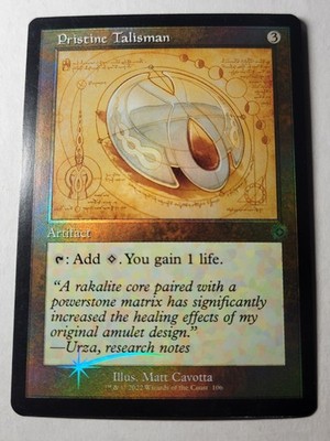 Pristine Talisman -Retro Schematic Foil- Brothers War Artifact BRO BRR mtg NM/M