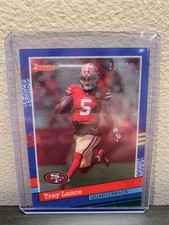 TREY LANCE 2021 CLEARLY DONRUSS RETRO 1991 GREEN /25 49ERS #91-18