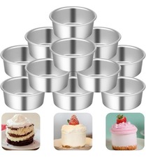 4 Inch Round Cake Pans, 12 Pack Aluminum Cheesecake Baking Mold Non Stick...