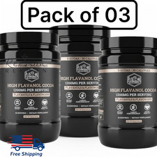 3 PKs Black Forest High Flavanol Cocoa Powder and Flavonoids Supplements 8.6 oz